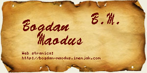 Bogdan Maoduš vizit kartica